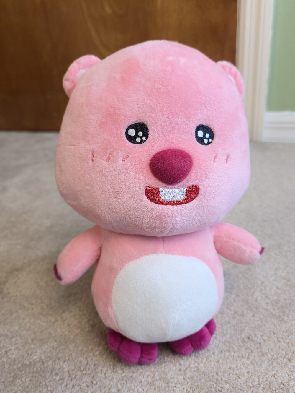 Zanmang Loopy Plush Standing Beaver Doll With Tag Miniso 11"